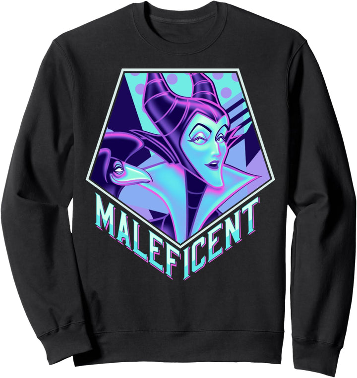 Disney Villains Maleficent Pentagon Neon Portrait Sweatshirt