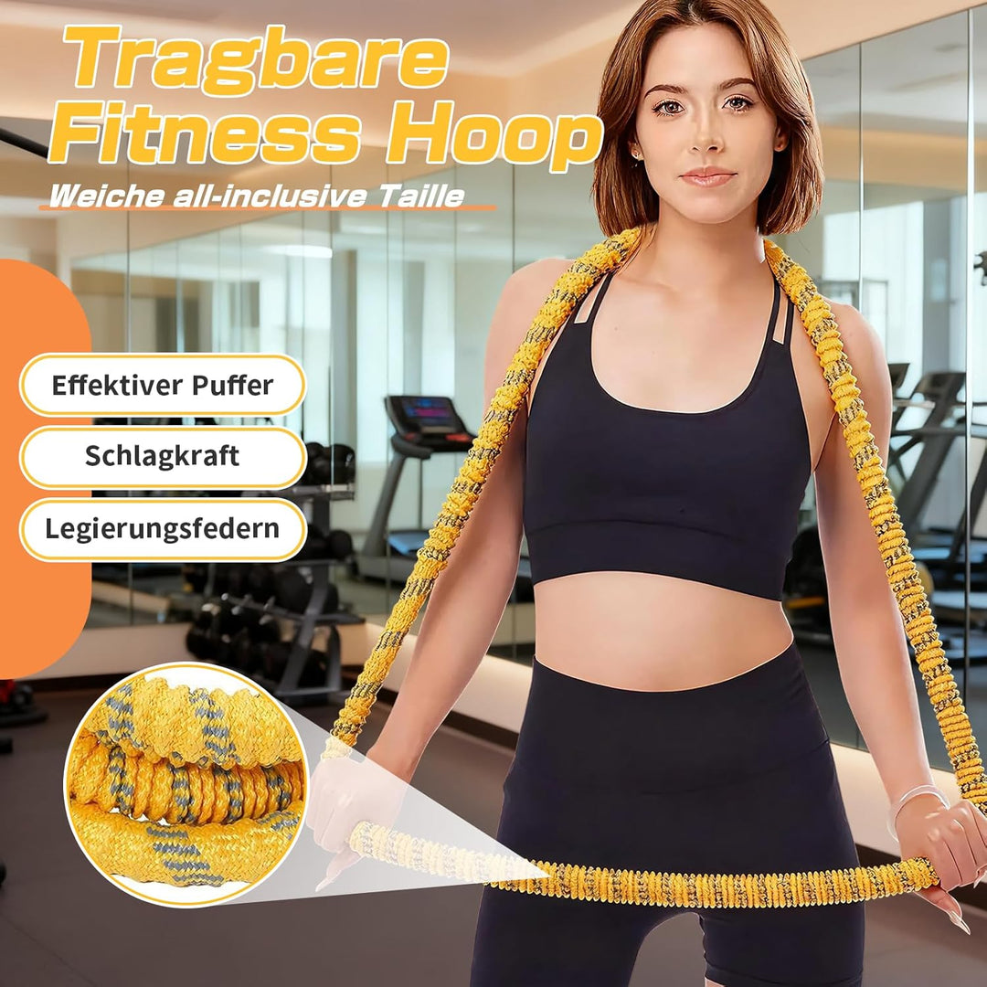 Harilla Gymnastikreifen Weicher Hula Hoop, Trainingsreifen mit Federkern zur Gewichtsreduktion, Fitn