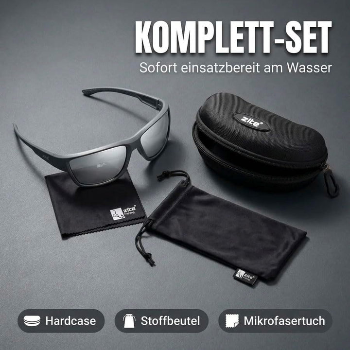 Zite Fishing Polarisationsbrille | Orus | Polbrille Angeln verspiegelt, UV400 & Schwimmfähig | Ultra
