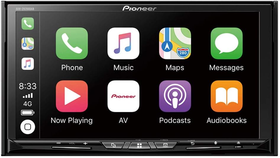 Pioneer AVH-Z9200DAB 2-DIN-Multimedia Player, ausklappbarer 7-Zoll ClearType-Touchscreen, Smartphone