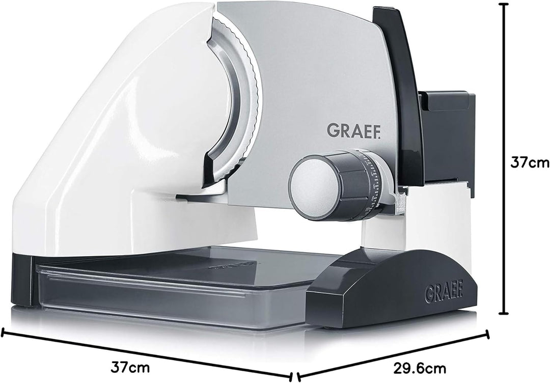 GRAEF Allesschneider S50001 inkl. Aufbewahrungsbox & MiniSlice-Aufsatz, weiss