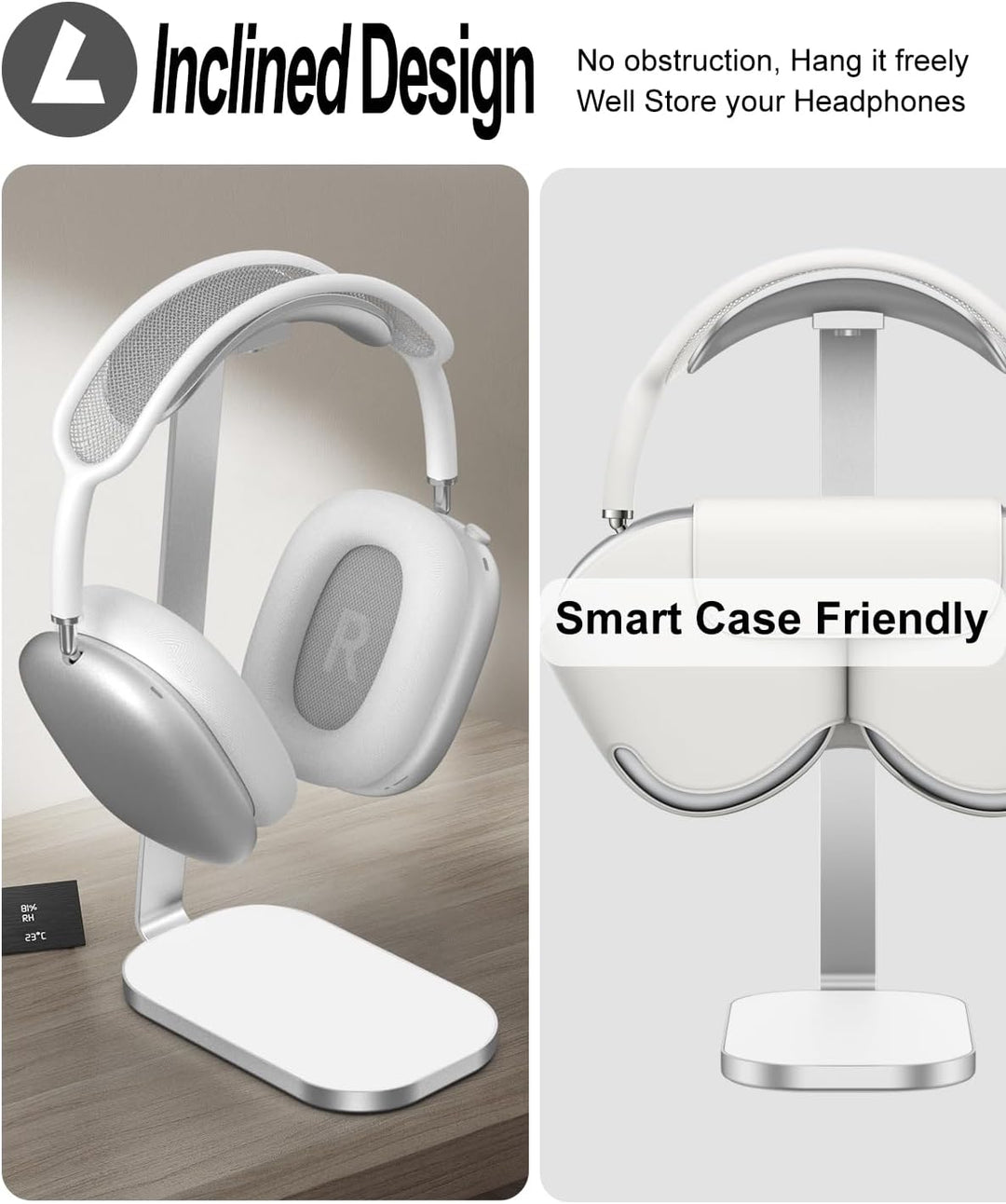 VICHYIE Kopfhörer Ständer, Schwerer Headset Halterung für AirPods Max, Schreibtisch Zubehör für Over
