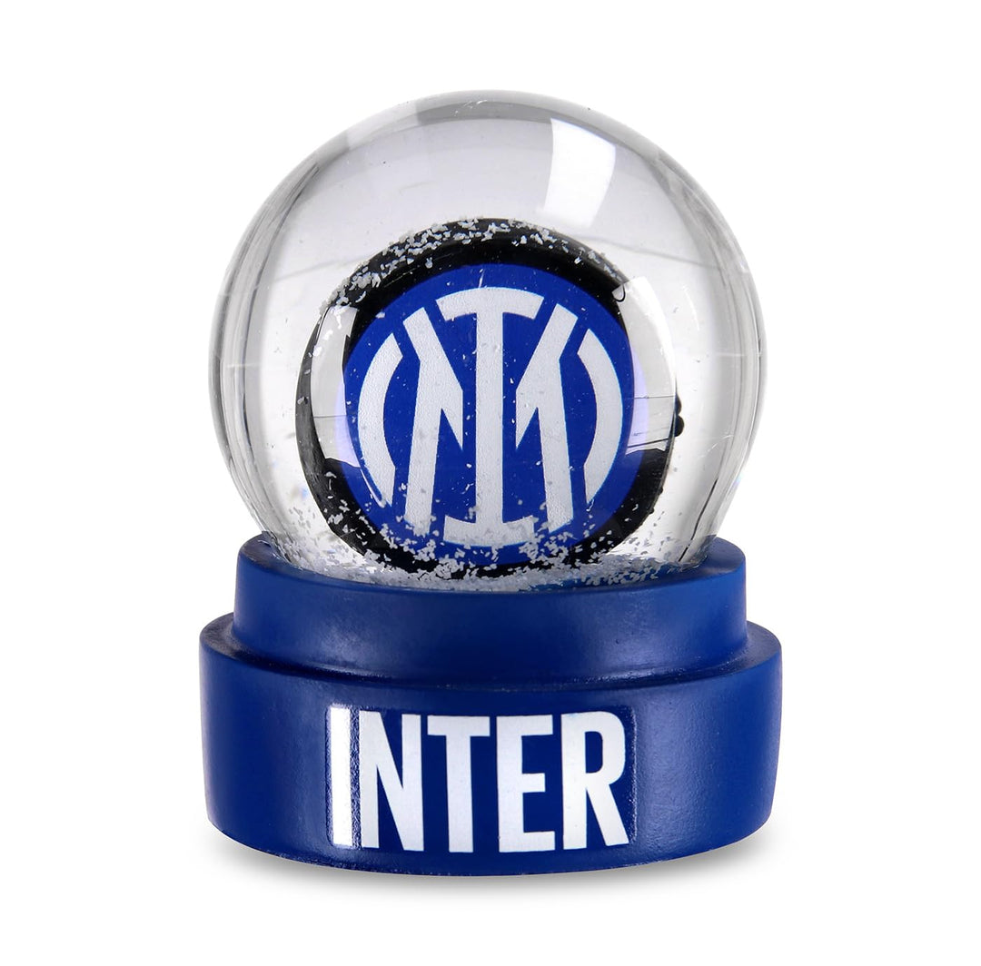 Inter - Schneekugel mit Inter-Logo, Weihnachtsboule de Neige mit Schneefall, Schneekugel, Fans