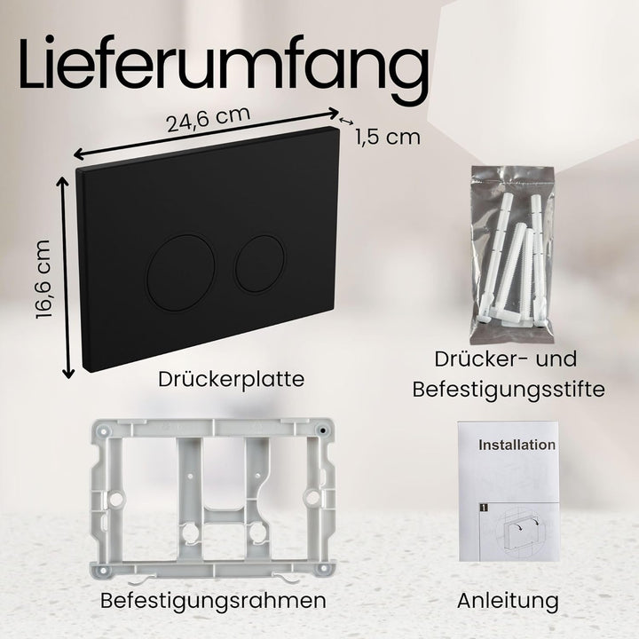 MYLAVABO Drückerplatte WC Betätigungsplatte passend für Geberit Sigma Vorwandelement für Geberit Spü