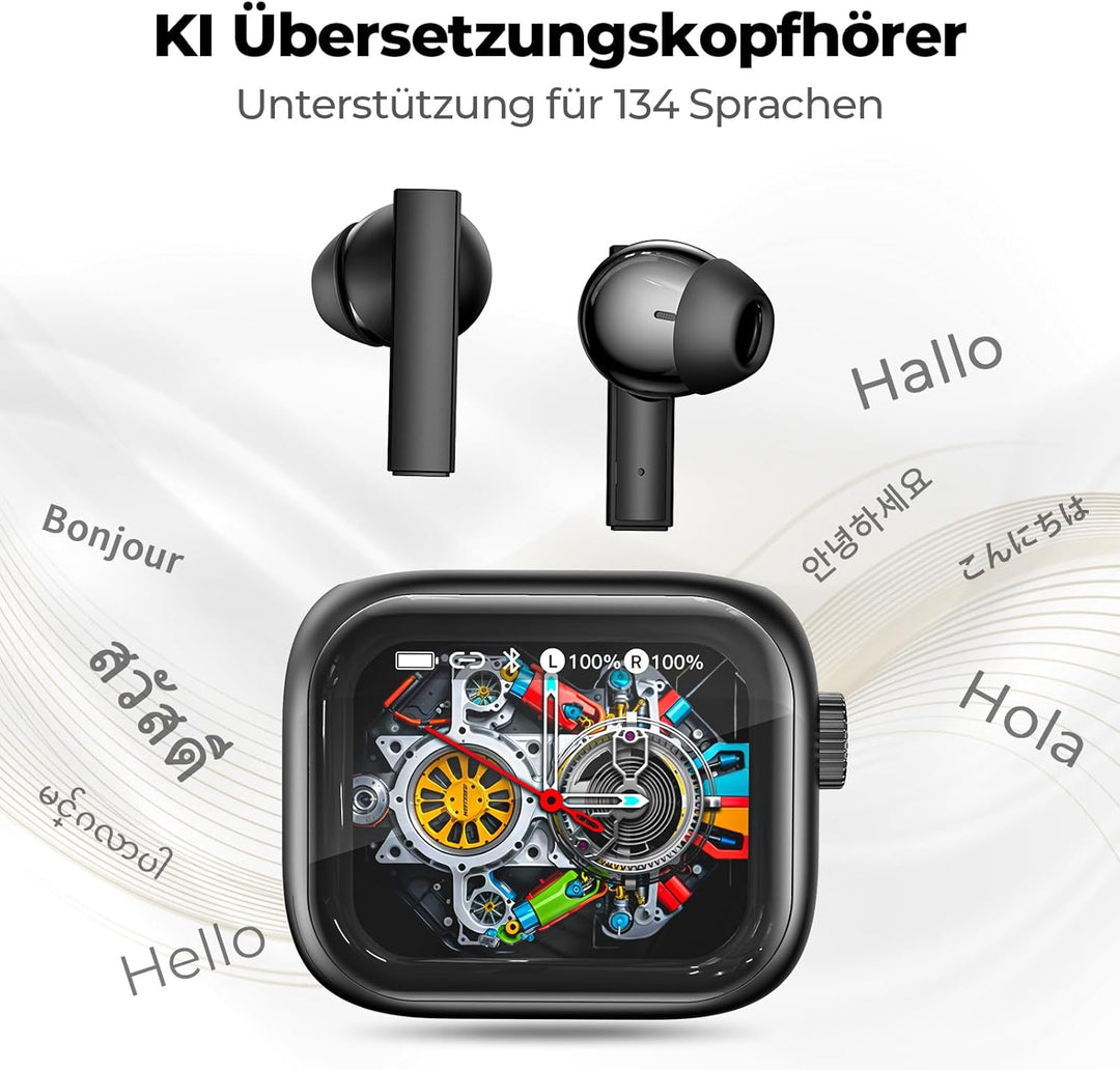 NE40 KI Übersetzer Kopfhörer, 134 Echtzeit Sprachübersetzer Kopfhörer & 9 Modi - Bluetooth 6.0 Übers