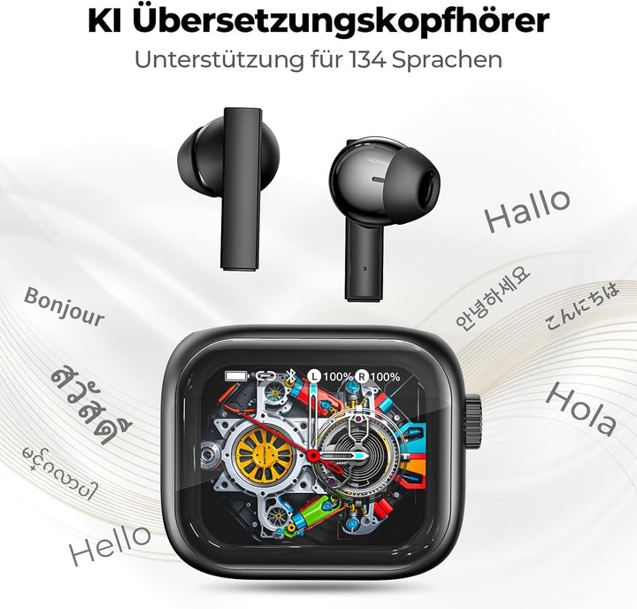 NE40 KI Übersetzer Kopfhörer, 134 Echtzeit Sprachübersetzer Kopfhörer & 9 Modi - Bluetooth 6.0 Übers