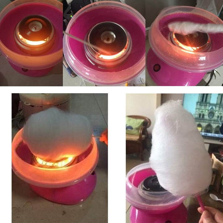 Mini Automat Zuckerwattemaschine Zuckerwattegerät CandyMaker 220V EU 450W Rosa, Rosa