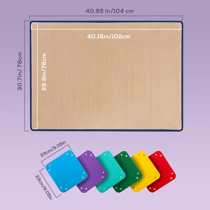 Tektalk faltbares Puzzle Board mit 6 Sortierschalen, tragbare Puzzlematte mit transparenter wasserdi