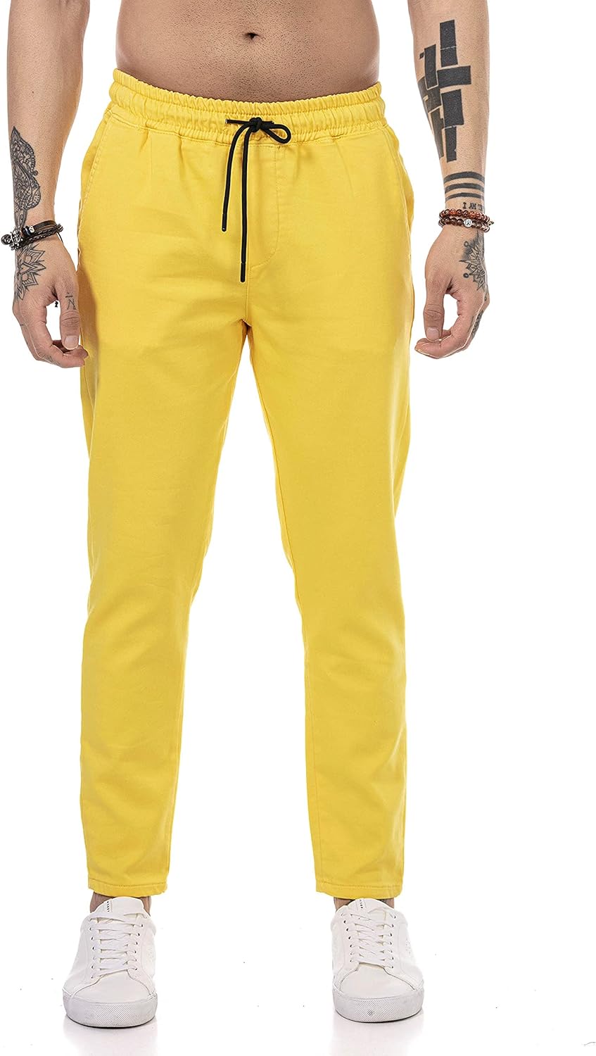Redbridge Hose für Herren Freizeit-Hose Jogger Pants Chino S Gelb, S Gelb