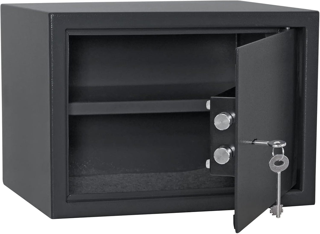 Rottner Möbeltresor Jupiter 3 Doppelbartschloss anthrazith BxHxT 35x25x28 cm herausnehmbarer Fachbod