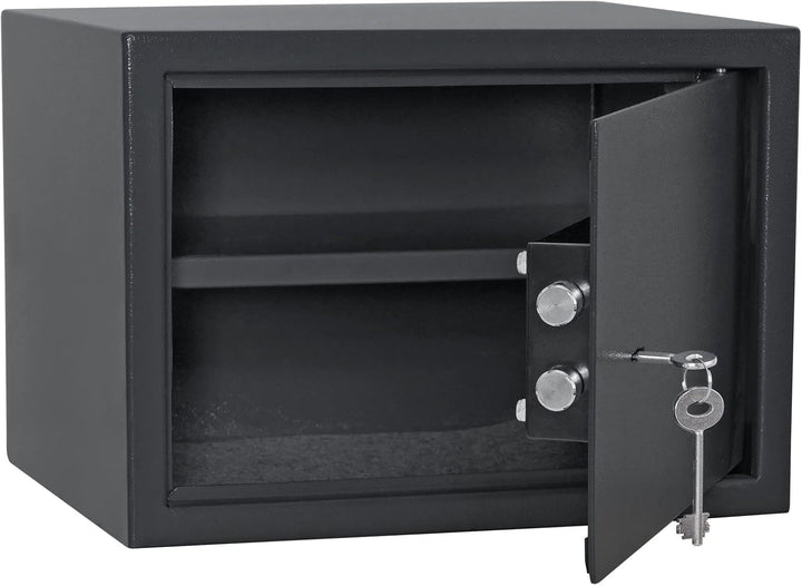 Rottner Möbeltresor Jupiter 3 Doppelbartschloss anthrazith BxHxT 35x25x28 cm herausnehmbarer Fachbod