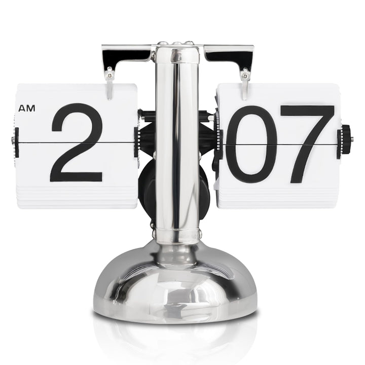HERCHR Flip-Schreibtischuhr, Retro-Digital-Flip-Down-Uhr, Retro-Minimalist-Einfuss-mechanische Auto-