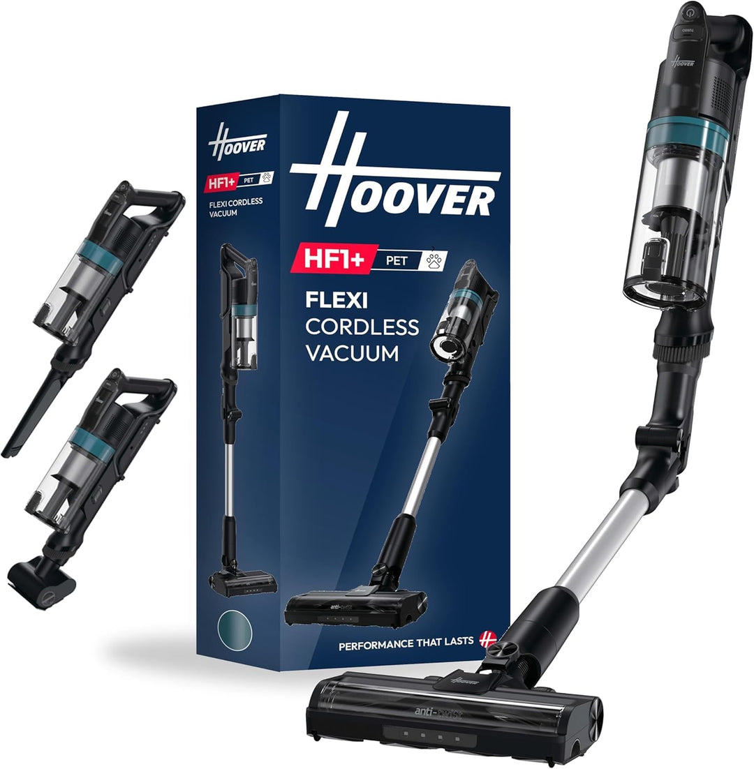 Hoover Akku-Staubsauger kabellos HF1 Plus mit flexiblem Rohr, Turbo-Modus, Universalbodendüse mit An