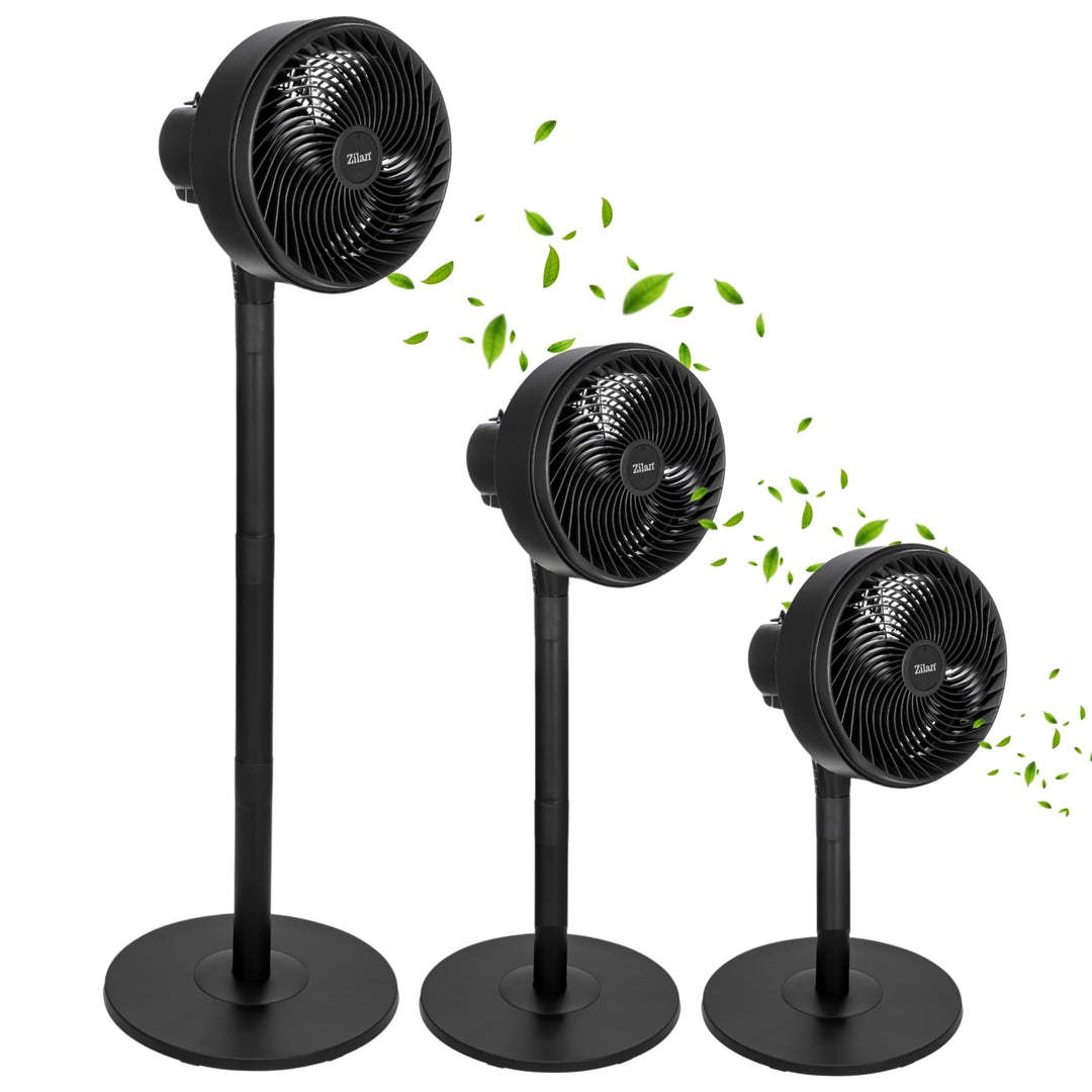 Zilan Standventilator 65 Watt kraftvoller Ventilator sehr leise energiesparend 3 Stufen hoher Luftdu