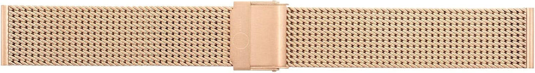 16mm BandOh Edelstahl Milanaise Uhren Armband Rosé mit Sicherheitsverschluss