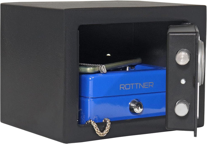 Rottner Möbeltresor Jupiter 1, Elektronikschloss mit mechanischer Notöffnung und 2 Schlüssel, anthra