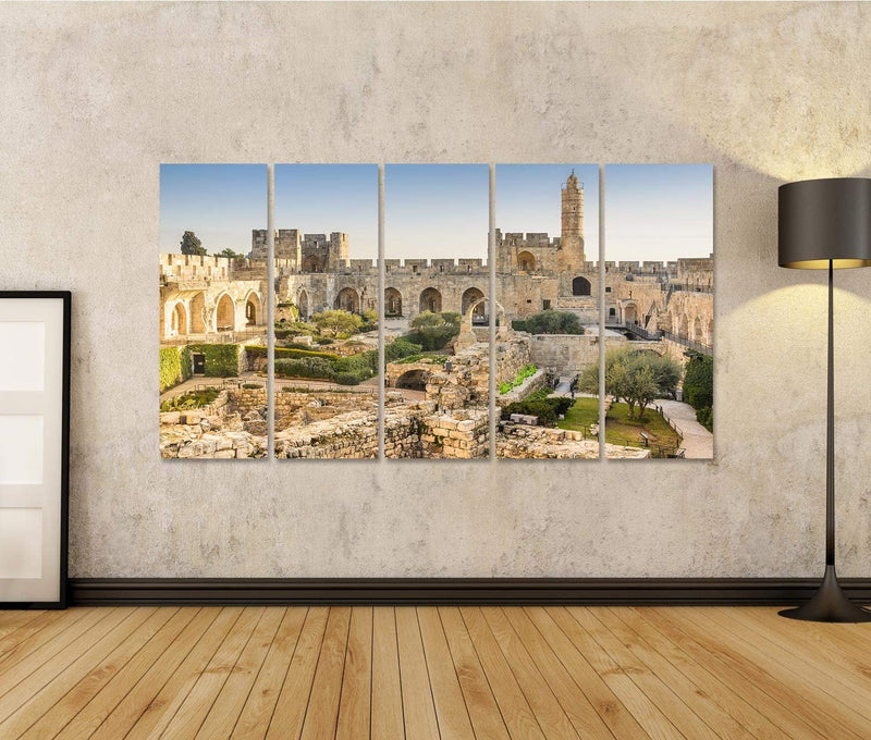 Bild Bilder auf Leinwand Jerusalem, Israel am Turm Davids. Wandbild, Poster, Leinwandbild QNP Leinwa