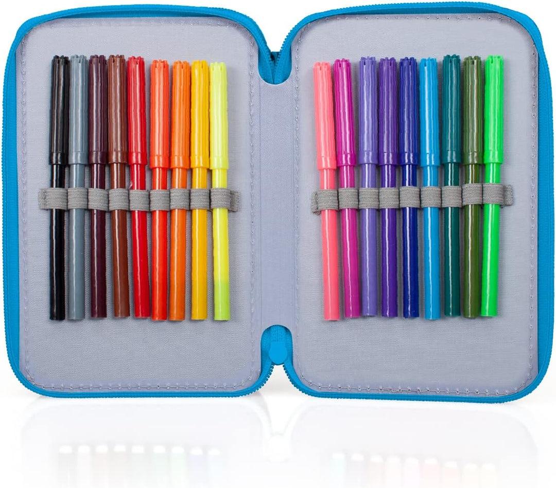 Ragusa-Trade Avengers Hulk Captain America Iron Man Thor, 3-Fach Federtasche Federmappe, 44 TLG. gef