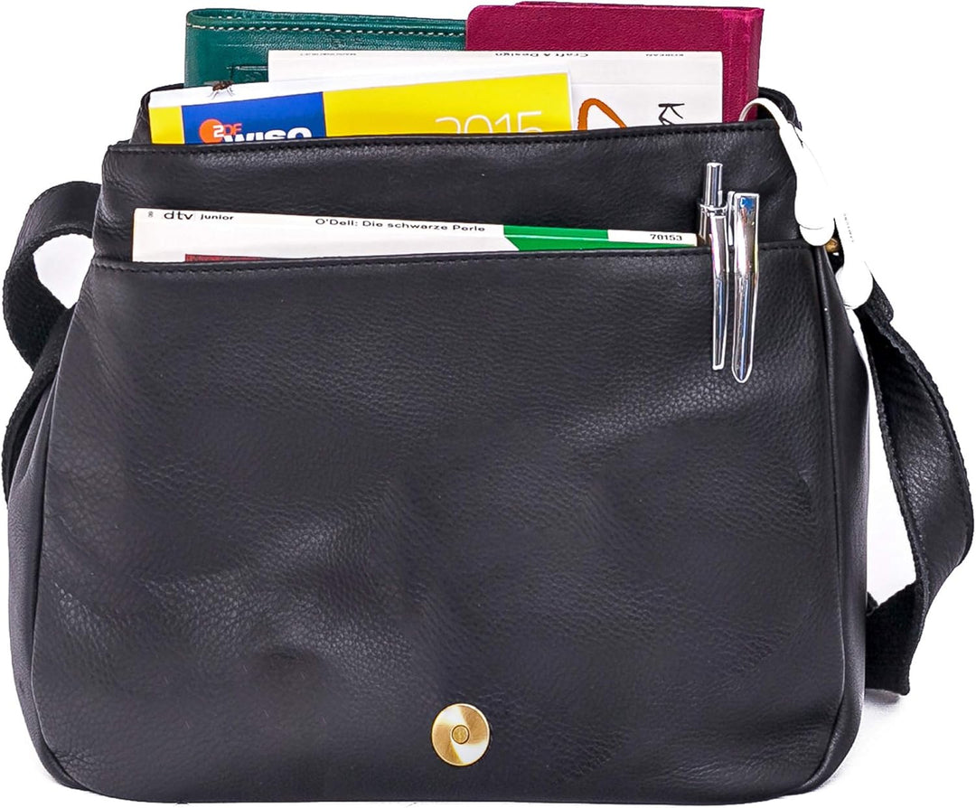 ALMADIH Premium Leder Damentasche Umhängetasche LOLA Ledertasche Handtasche Schultertasche Freizeitt