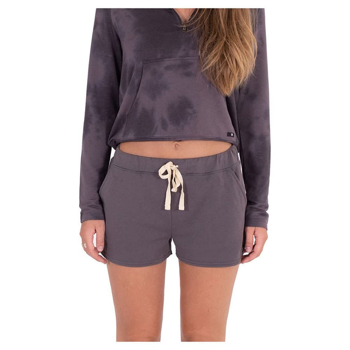 Hurley Damen W Burnout Fleece Short Lässige Hose L Vintage Schwarz, L Vintage Schwarz