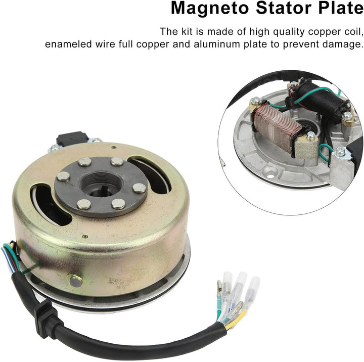 Magneto Stator Schwungrad Rotor Kit Kupfer Aluminium Kick Start Motor Magneto Stator Platte Magneto