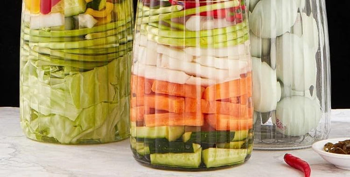 lilawelt24 8L Fermentierglas mit Gärventil |Gärgefäss ||Gärtopf |Einmachglas |Gärglas für Kefir, Sau