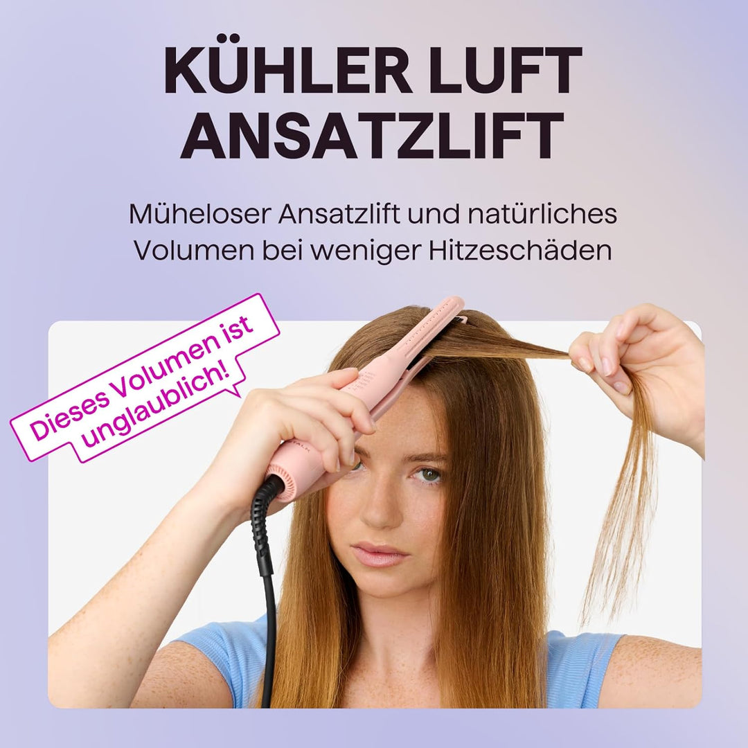 Wavytalk Mini Airflow Lockenstab und Glätteisen, Cool Curl Pencil Airflow Styler für kurzes Haar, Pi