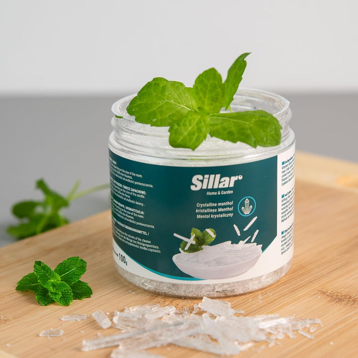 Sillar Sauna Zubehör Mentholkristalle 2x 100g – Natürliche Menthol Kristalle für Sauna und Inhalatio