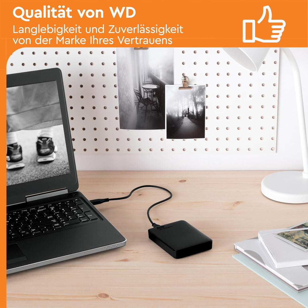 WD Elements™ Portable externe Festplatte 5 TB (USB 3.0-Schnittstelle, Plug-and-Play, kompakt und lei