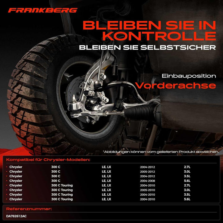 Frankberg Querlenker Vorne Rechts Kompatibel mit 300 C LE LX 2.7L-5.7L 2004-2012 300 C Touring LE LX