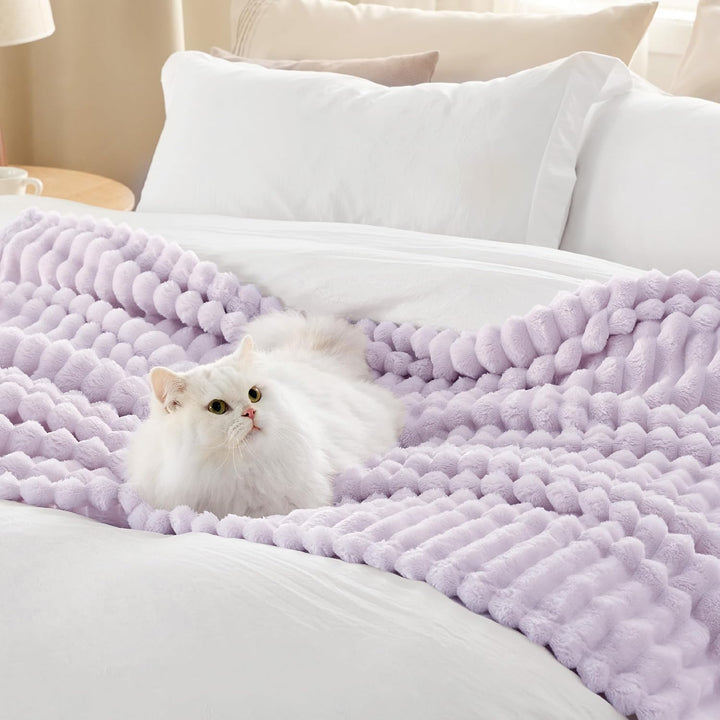 BEDSURE Kuscheldecke Flauschig - Wolldecke &amp; Fleecedecke, Sofadecke, Weiche Warme Grobe Korddecke fü