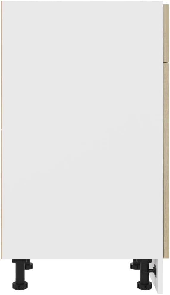 homiuse Schubunterschrank Sonoma-Eiche 30x46x81,5 cm Holz Kommode KüChenschrank Kommode Mit Schublad
