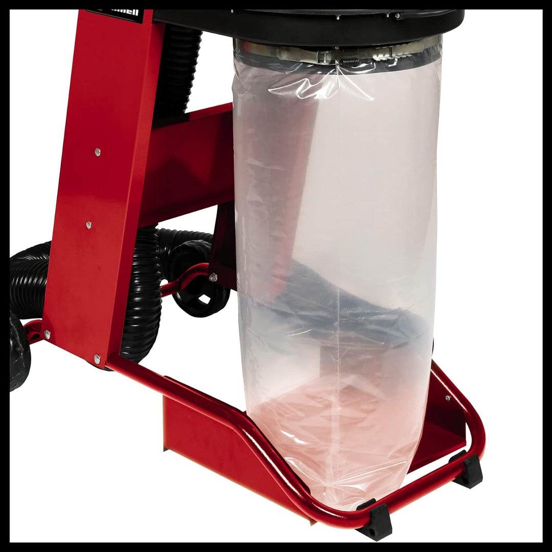 Einhell Absauganlage TE-VE 550/2 A (550 Watt, laufruhiger Induktionsmotor, Automatiksteckdose mit St