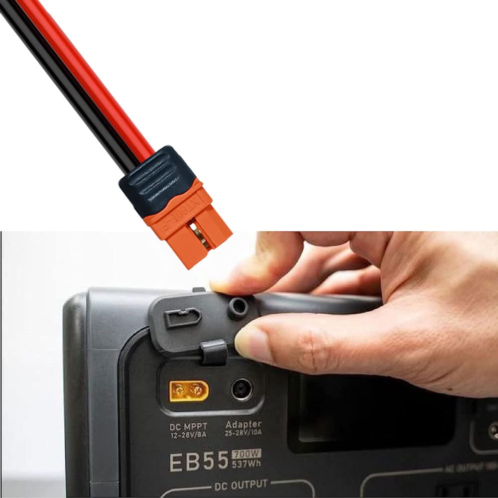 YIMIKEDAYA Solar auf XT60i Kabel 12AWG 4mm² XT60I-F Adapter Solarkabel Verlängerung Kompatibel mit E