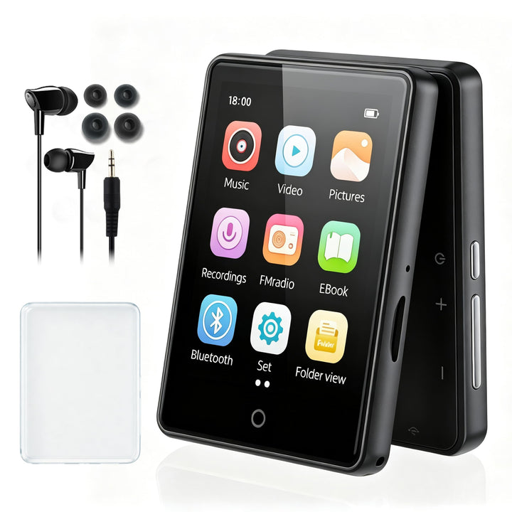 32GB MP3 Player mit Bluetooth 5.3, tragbarer MP3-Player mit Lautsprecher für Kinder HiFi-Klangqualit