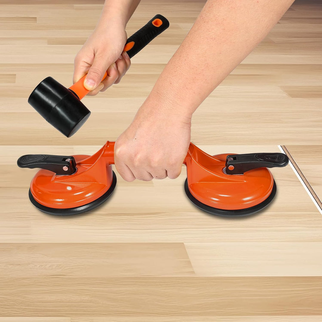 Bodenlückenfixierer für Laminatböden, Reparaturwerkzeug, inklusive robustem Aluminium-Saugnapf und F