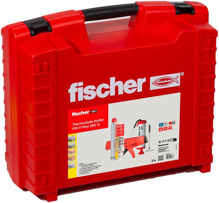 fischer Hochleistungsmörtel FIS V Plus 360 S im handlichen Thermosafekoffer, wetterfester Mörtel für