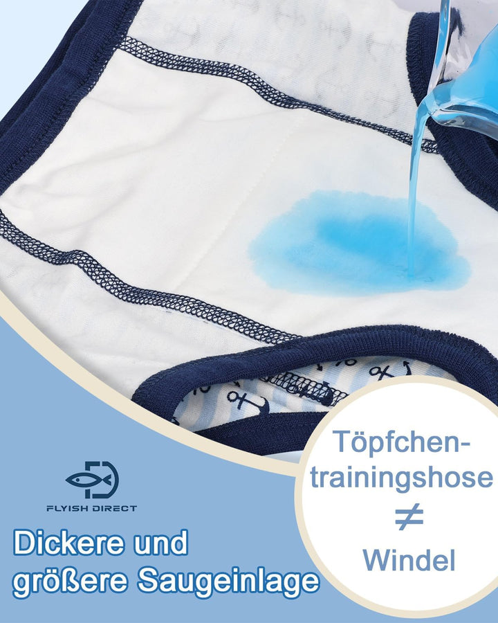 FLYISH DIRECT Töpfchen Trainingshose, Kinder Töpfchentraining Unterwäsche für Jungen und Mädchen, Ki