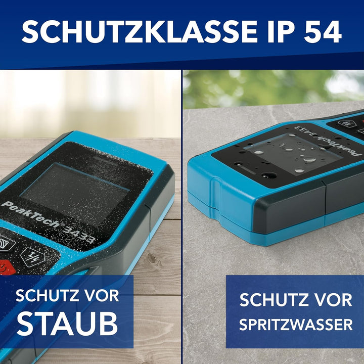 PeakTech P3433 – Professionelles Leitungssuchgerät – Digitaler Leitungssucher für Stromleitungen, Me