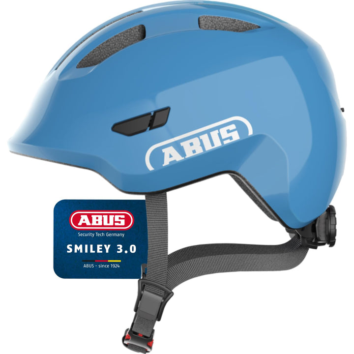 ABUS Kinderhelm Smiley 3.0 - Fahrradhelm mit tiefer Passform, kindergerechten Designs &amp; Platz für ei