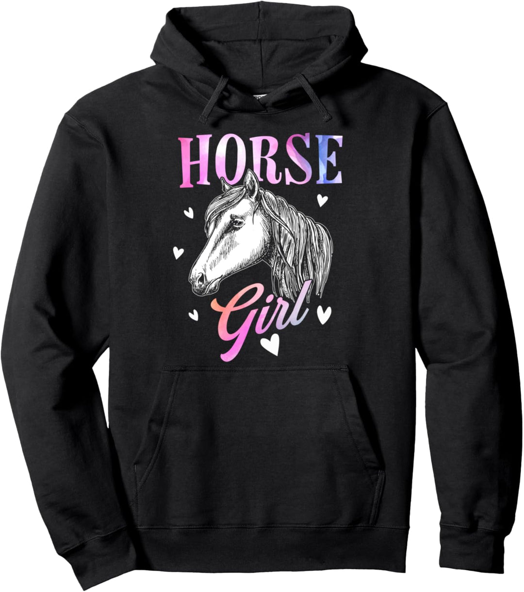 Pferde-Grafik für Damen und Mädchen Pullover Hoodie