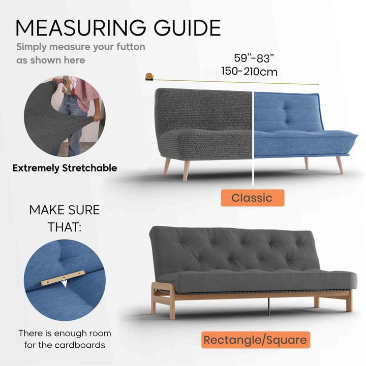 Menotti Armless Sofa Bett Bezug 2 3 Sitzer Schonbezug für Sofa und Sessel Stretch Elastischer Stoffs
