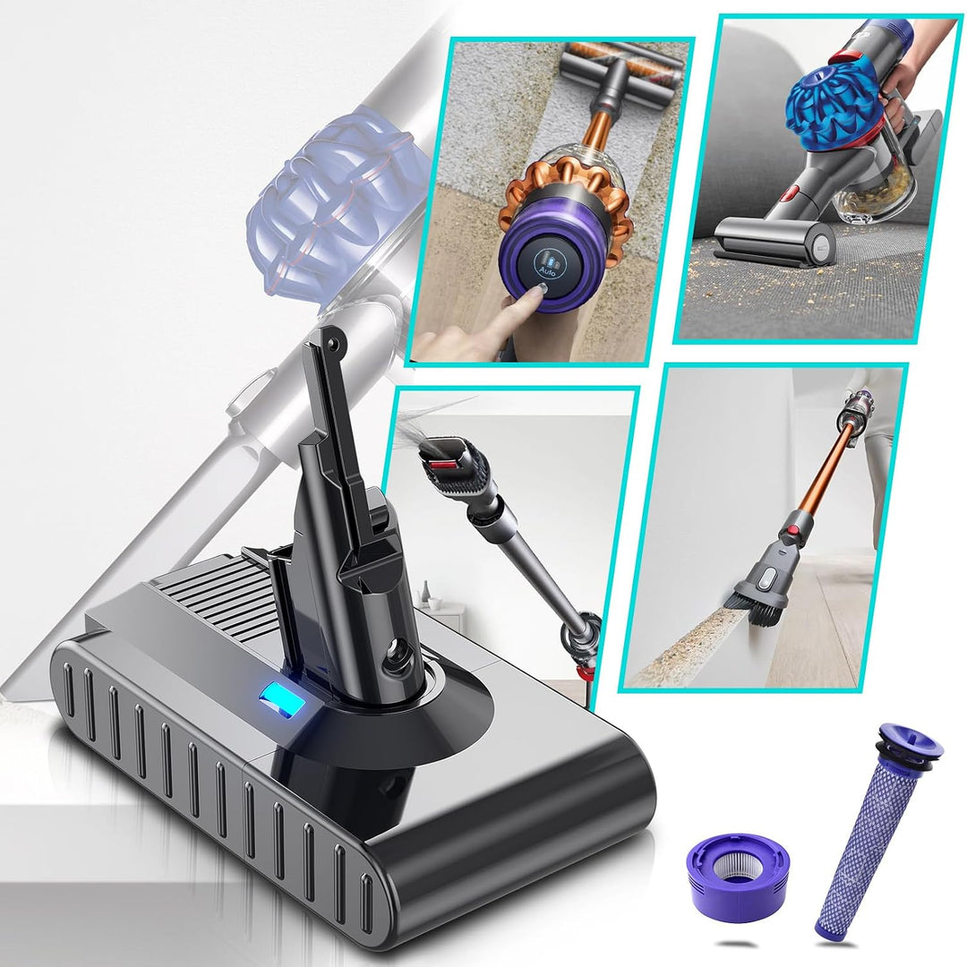 V8 Akku für Dyson, Powtree Ersatzakku für Dyson SV10 215681 967834-05 | Kompatibel mit V8 Absolute A