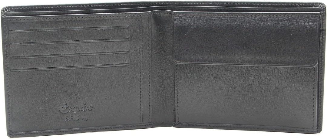 Esquire Slim - Geldbörse 8cc 12 cm RFID black Schwarz, Schwarz