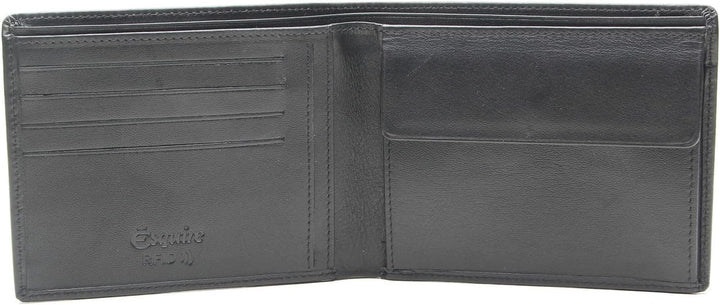 Esquire Slim - Geldbörse 8cc 12 cm RFID black Schwarz, Schwarz
