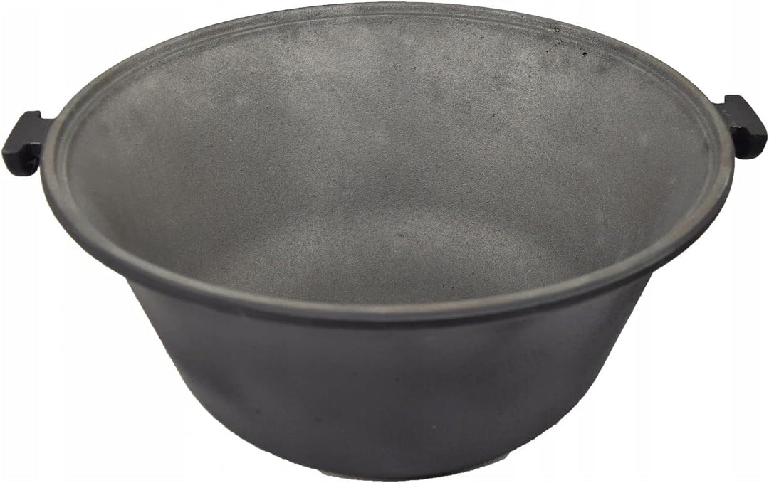 Ungarischer Kessel Gusseisen Dutch Oven Dreibein Deckel Feuertopf mit Pfanne Dreifuss 9 L