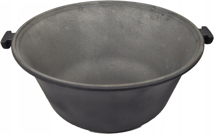 Ungarischer Kessel Gusseisen Dutch Oven Dreibein Deckel Feuertopf mit Pfanne Dreifuss 9 L