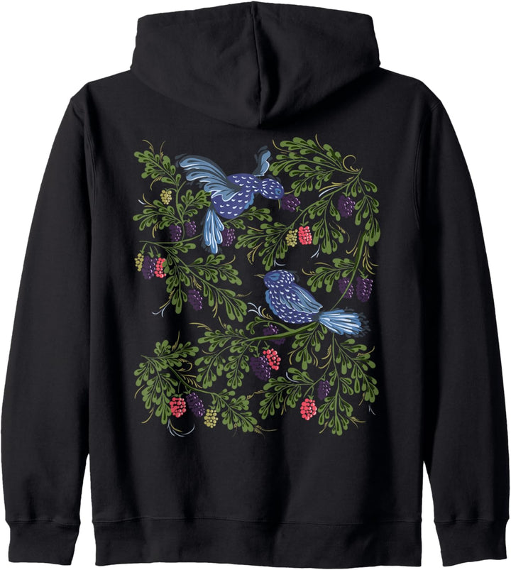 Starling Birds & Berries Funny Vintage Ukrainische Vyshyvanka Kapuzenjacke