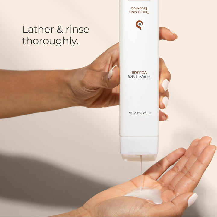 L'ANZA Heilungsvolumen Verdickendes Shampoo (300 ml), Verleiht Feinem und Plattem Haar Glanz, Volume