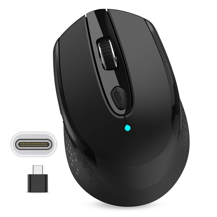 Maus Kabellos USB C, Funkmaus Batterie Klein 2.4G Computer Maus mit USB C Empfänger 3 Verstellbare D